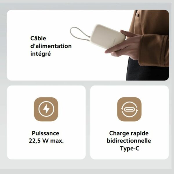Xiaomi Powerbank 10000mah (Câble Intégré) – Image 3