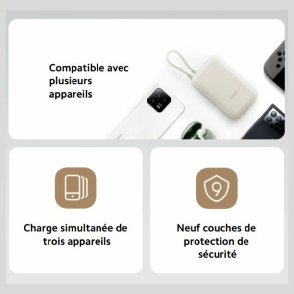 Xiaomi Powerbank 10000mah (Câble Intégré) – Image 4