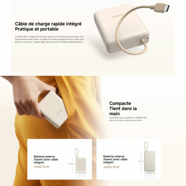 Xiaomi 33W Powerbank 10000mah (Câble Intégré) – Image 9