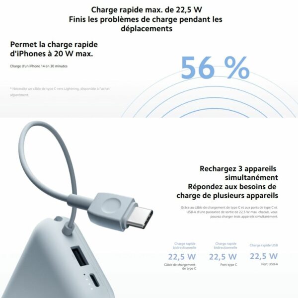 Xiaomi Powerbank 10000mah (Câble Intégré) – Image 9