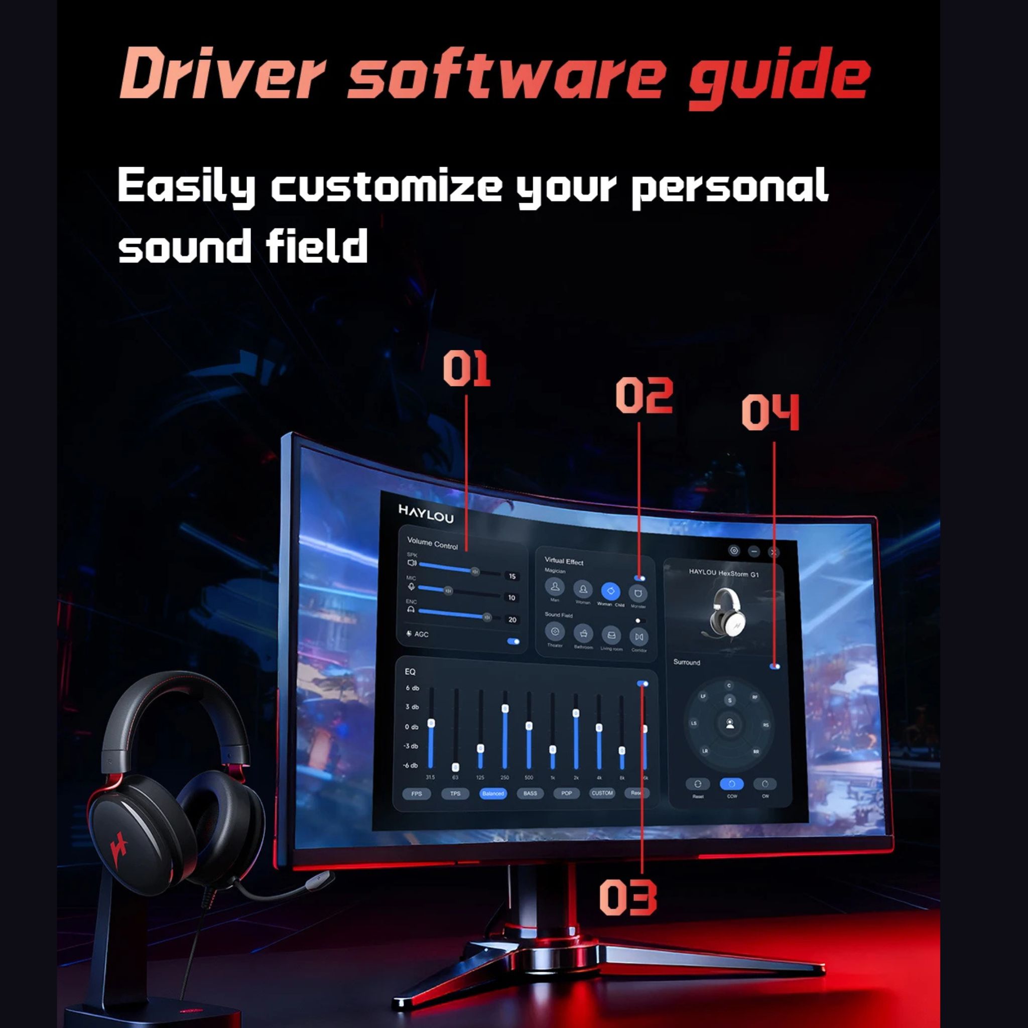 Casque Gamer Haylou HexStorm G1 – Image 7