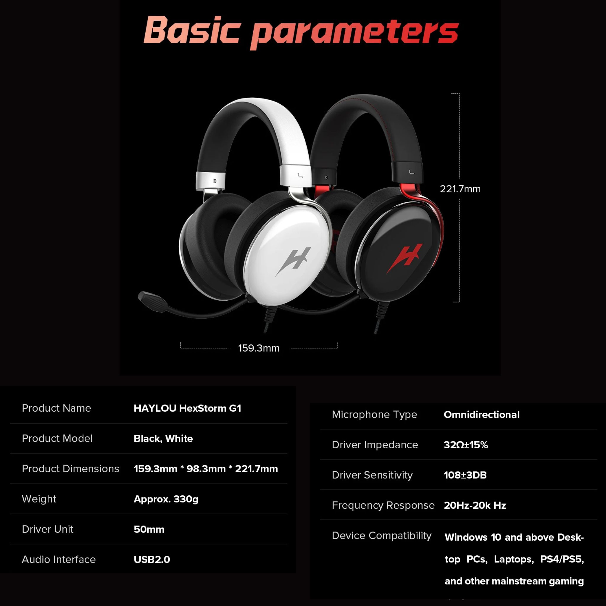 Casque Gamer Haylou HexStorm G1 – Image 3