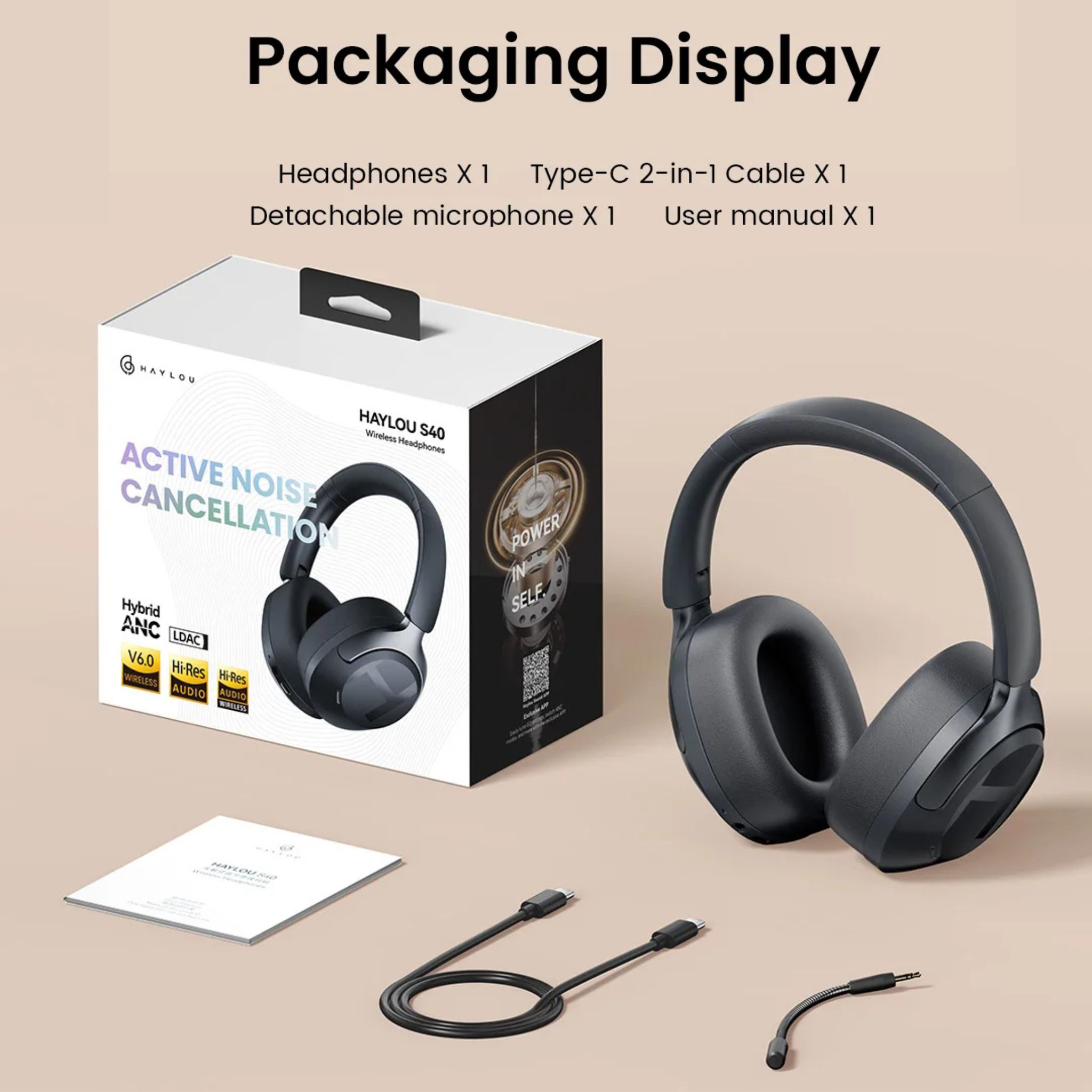 Casque Haylou S40 avec ANC réduction de bruit – Image 29